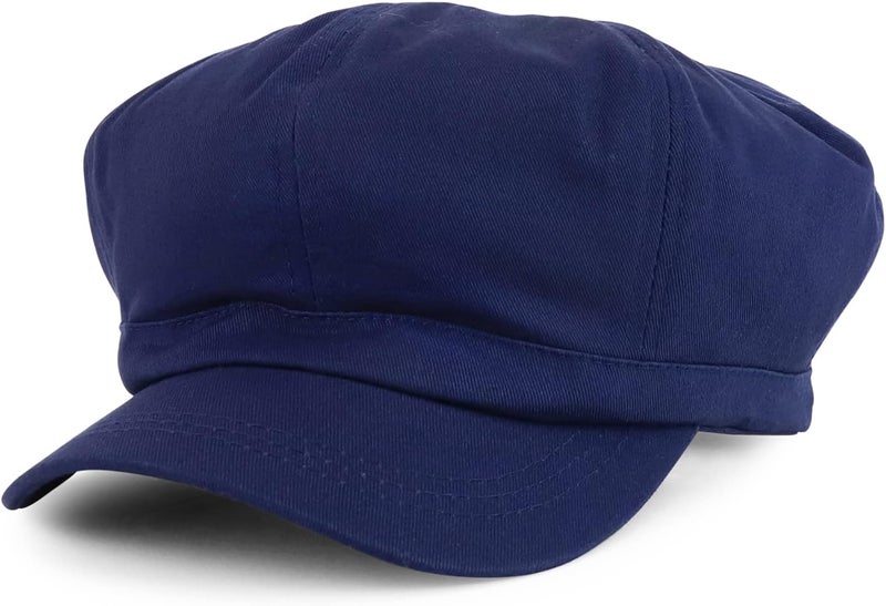 Armycrew 2XL Oversize Lightweight 100% Cotton Newsboy Cap with Elastic Back - Image 1